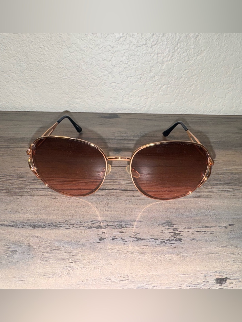 Gold Frame Brown Lens Women's Sunglasses